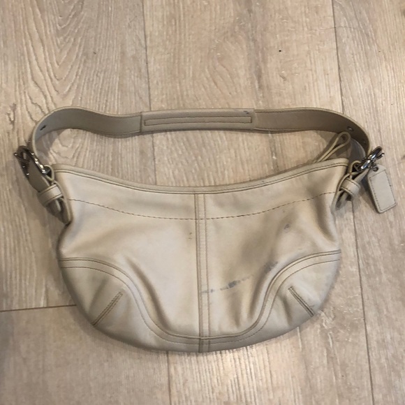 Coach bag, off-white leather - Picture 2 of 8